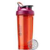 Dark orange 28oz shaker bottle made of odor-resistant Tritan. | Color#saffron_Size#28oz